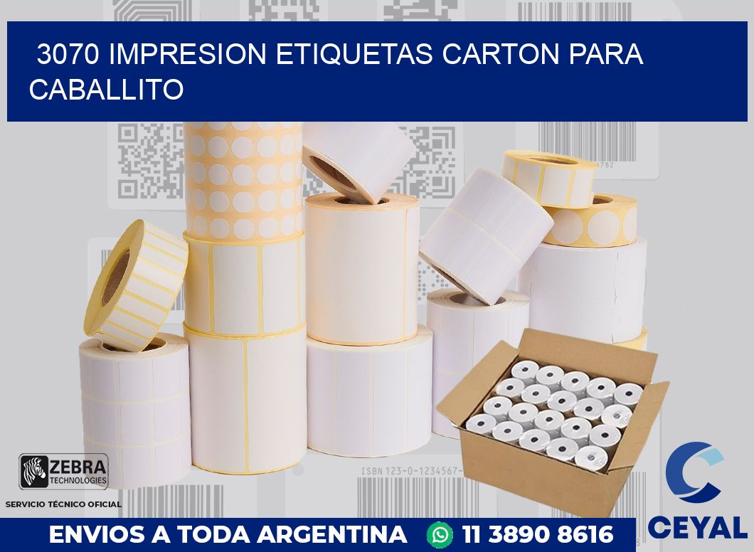 3070 IMPRESION ETIQUETAS CARTON PARA CABALLITO