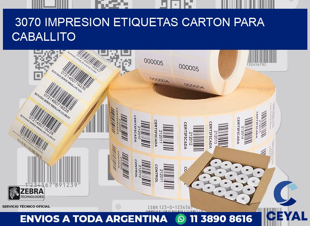 3070 IMPRESION ETIQUETAS CARTON PARA CABALLITO