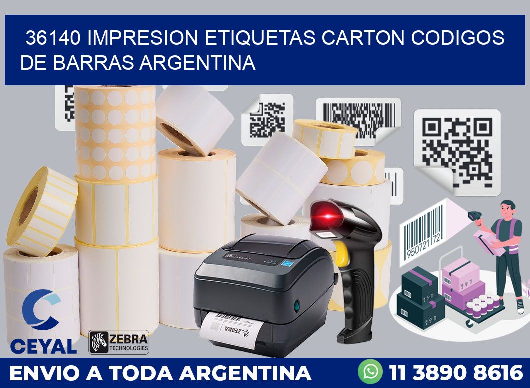 36140 IMPRESION ETIQUETAS CARTON CODIGOS DE BARRAS ARGENTINA