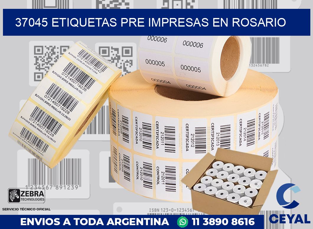 37045 ETIQUETAS PRE IMPRESAS EN ROSARIO