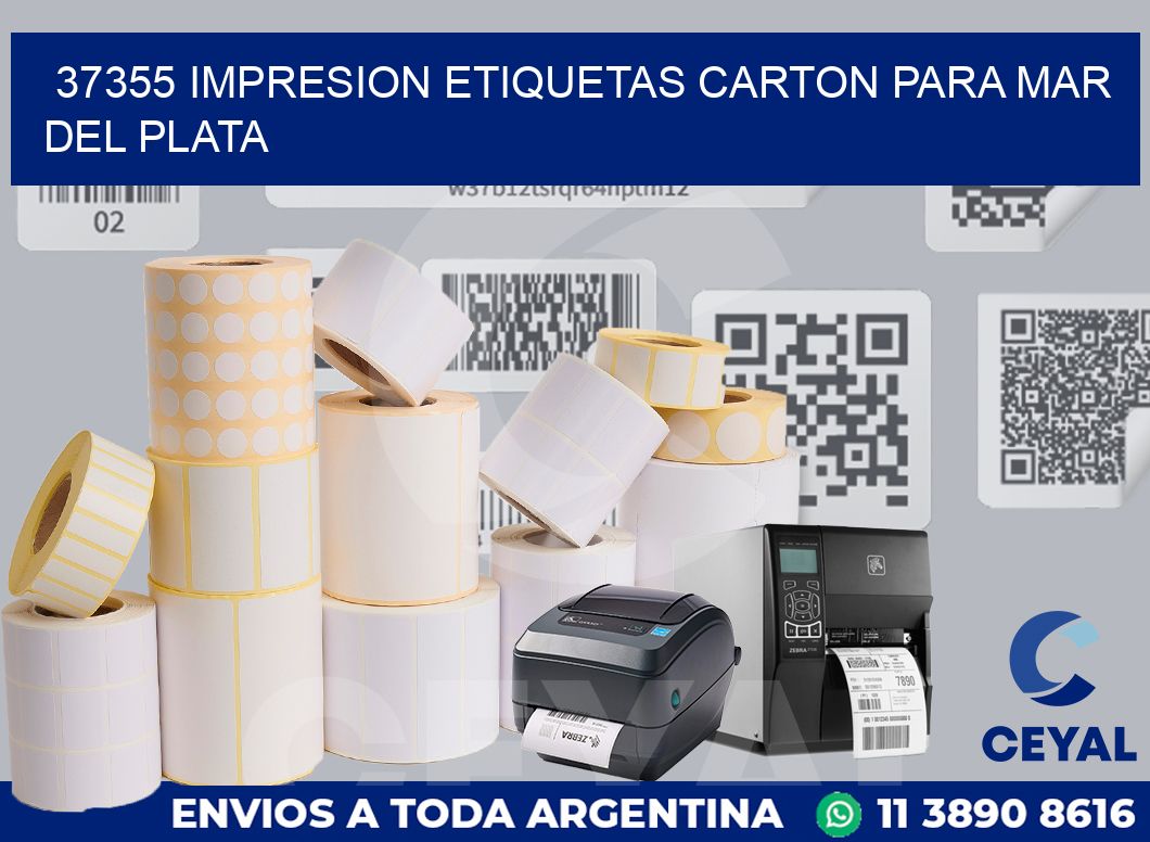 37355 IMPRESION ETIQUETAS CARTON PARA MAR DEL PLATA