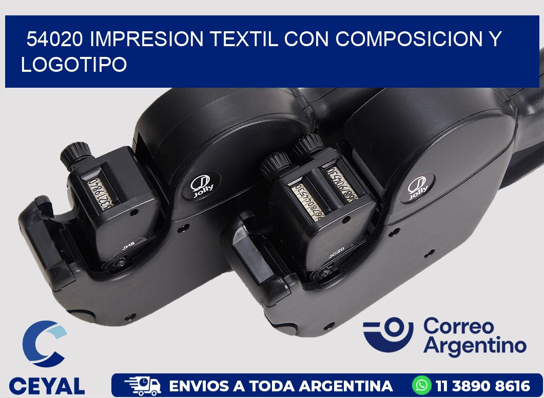 54020 IMPRESION TEXTIL CON COMPOSICION Y LOGOTIPO