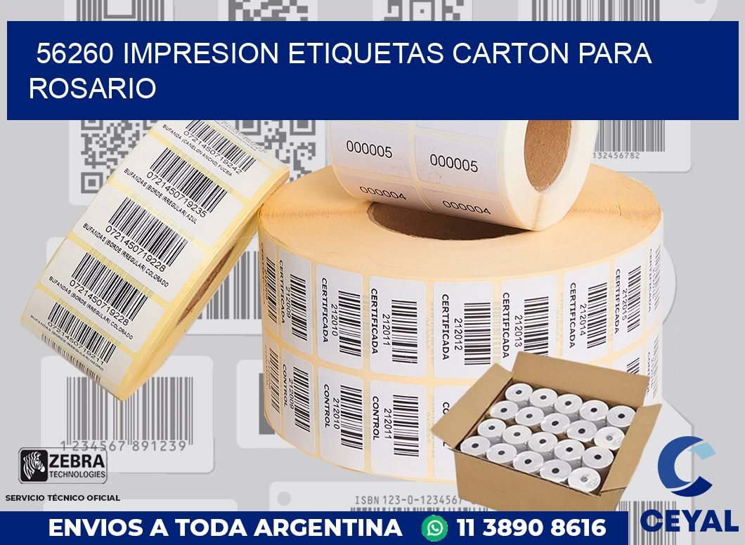 56260 IMPRESION ETIQUETAS CARTON PARA ROSARIO
