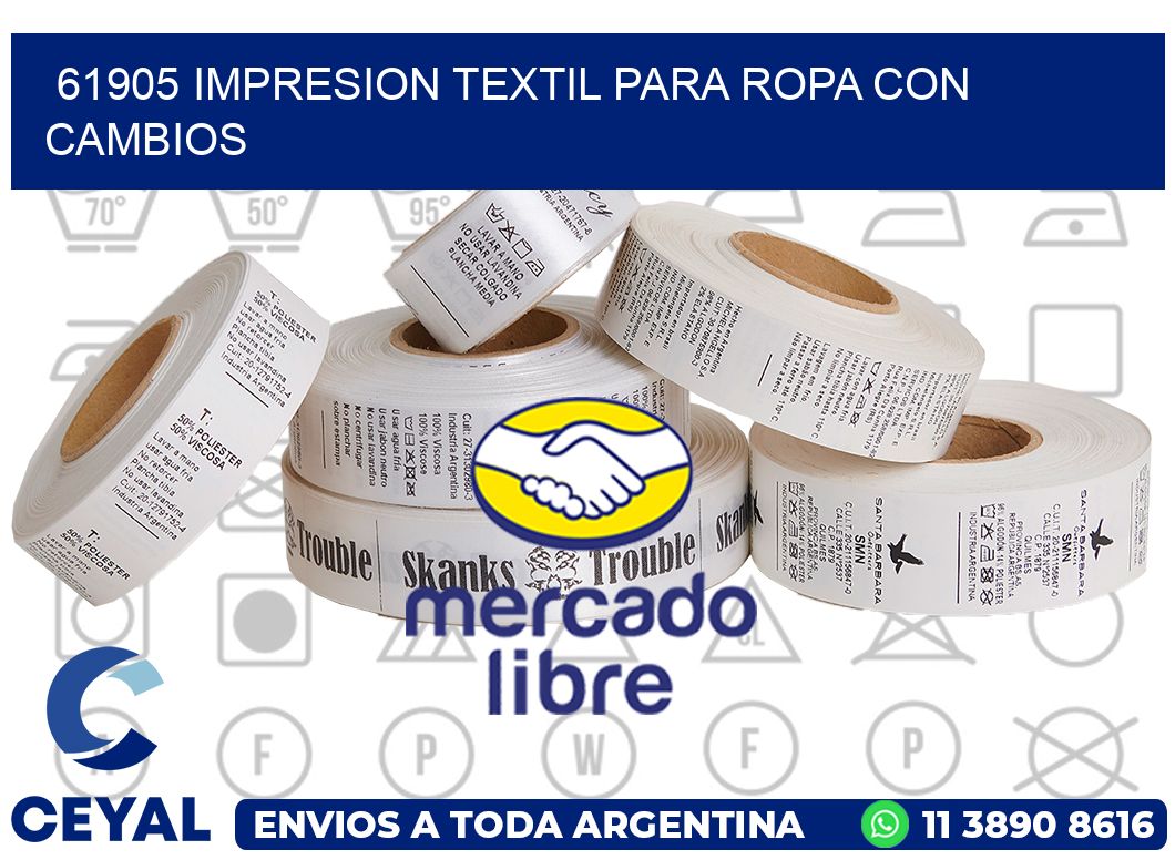 61905 IMPRESION TEXTIL PARA ROPA CON CAMBIOS