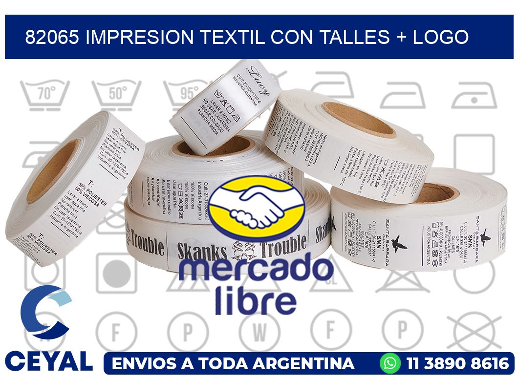 82065 IMPRESION TEXTIL CON TALLES + LOGO