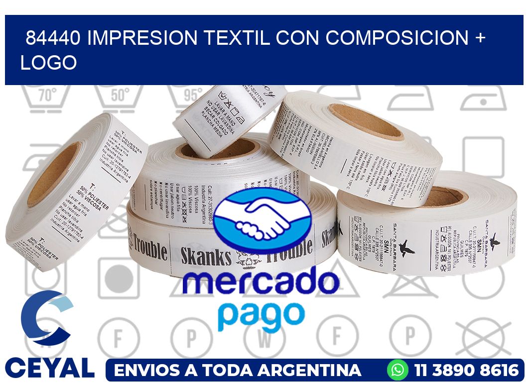 84440 IMPRESION TEXTIL CON COMPOSICION + LOGO
