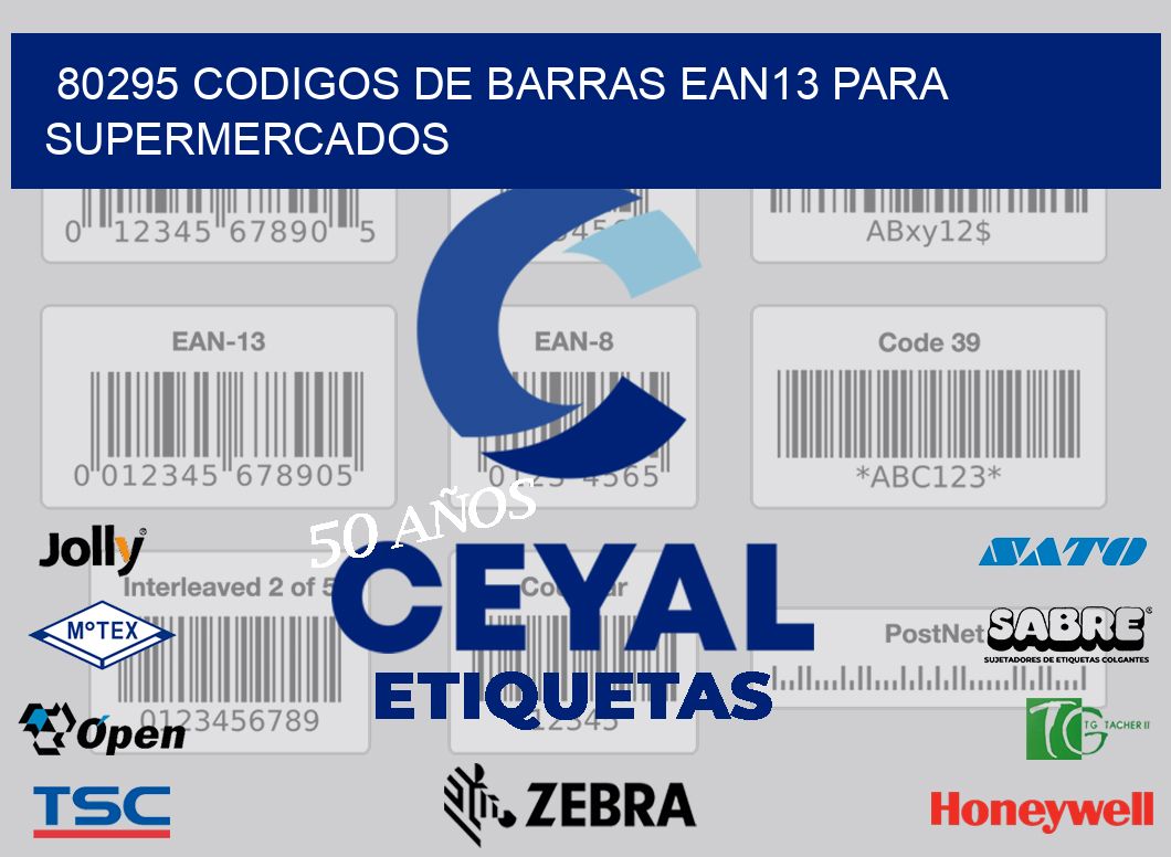 80295 CODIGOS DE BARRAS EAN13 PARA SUPERMERCADOS