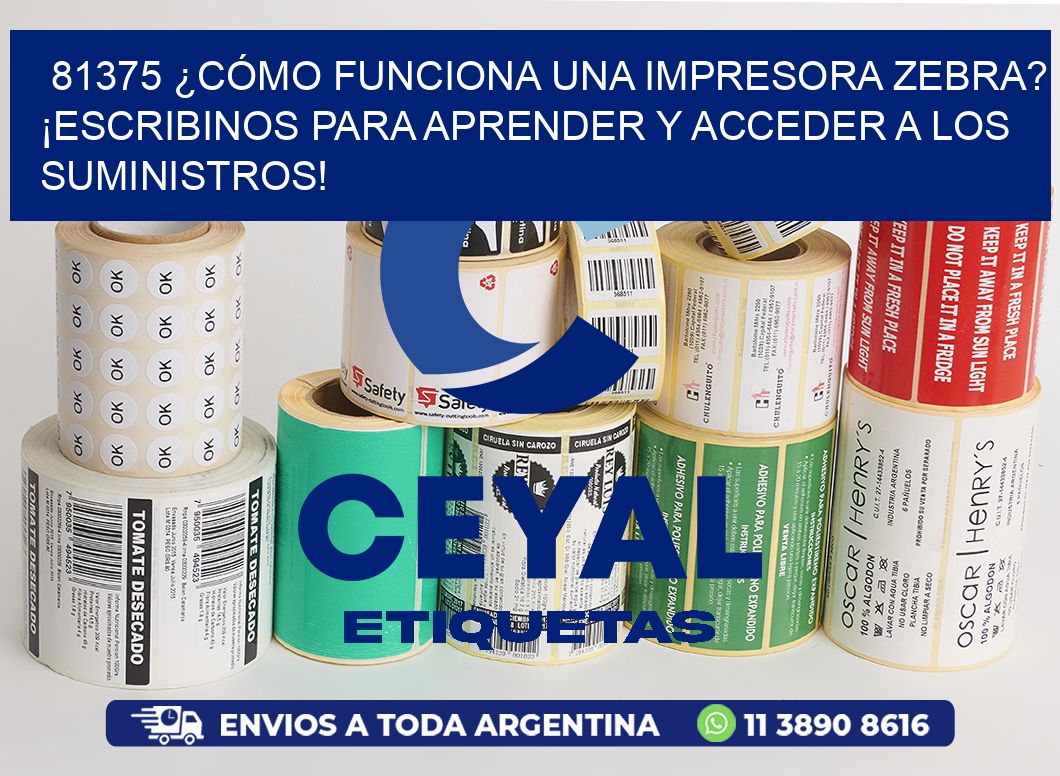 81375 ¿CÓMO FUNCIONA UNA IMPRESORA ZEBRA? ¡ESCRIBINOS PARA APRENDER Y ACCEDER A LOS SUMINISTROS!