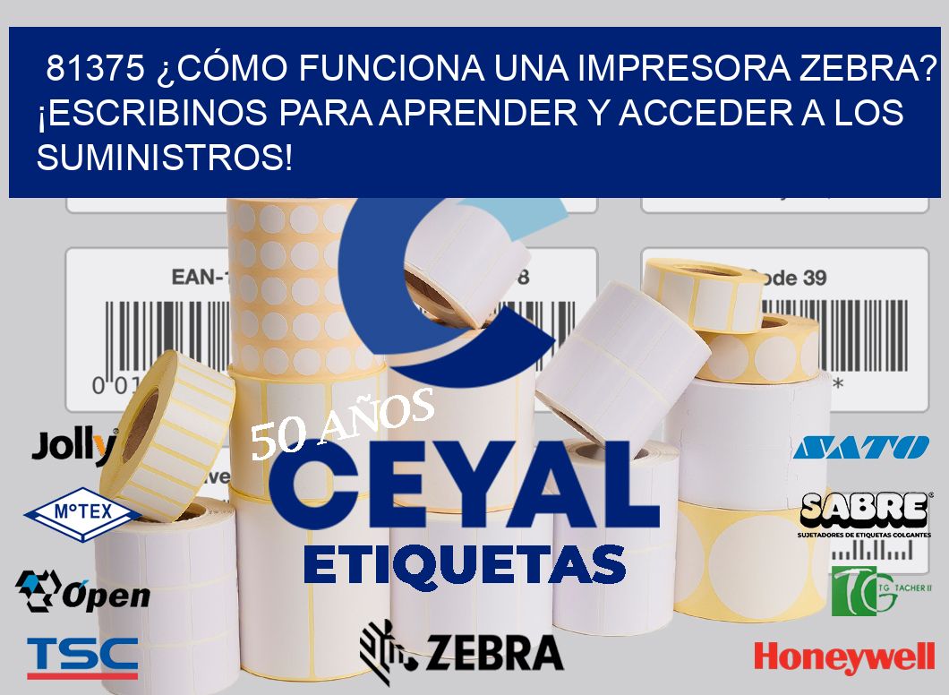 81375 ¿CÓMO FUNCIONA UNA IMPRESORA ZEBRA? ¡ESCRIBINOS PARA APRENDER Y ACCEDER A LOS SUMINISTROS!
