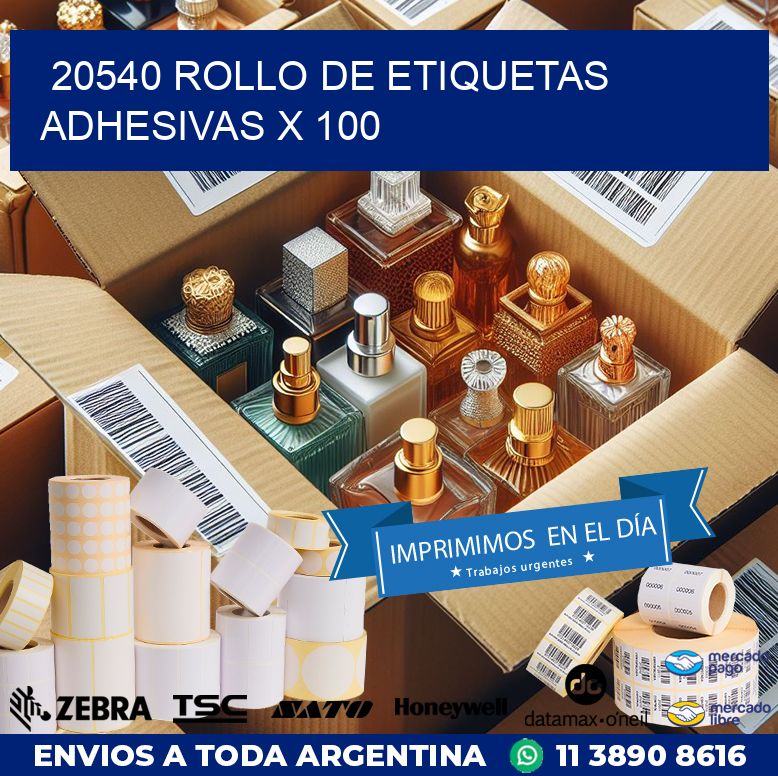 20540 ROLLO DE ETIQUETAS ADHESIVAS X 100
