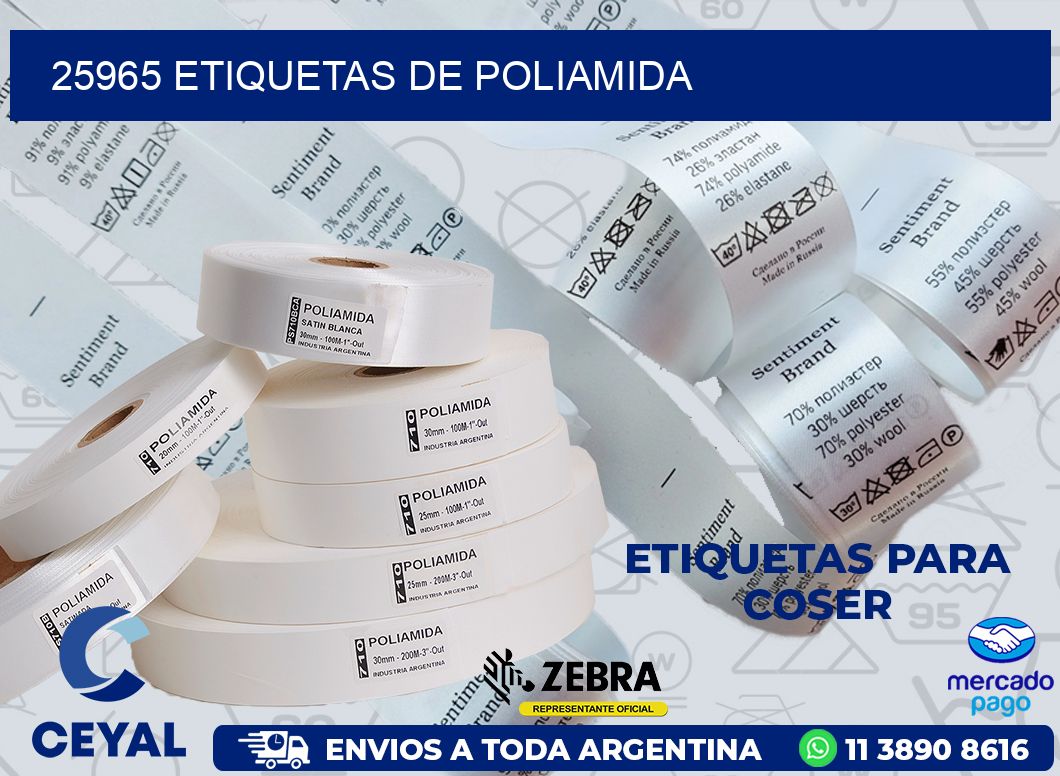 25965 ETIQUETAS DE POLIAMIDA