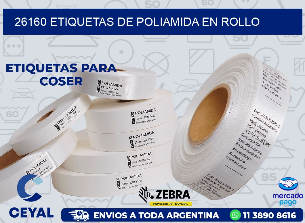 26160 ETIQUETAS DE POLIAMIDA EN ROLLO