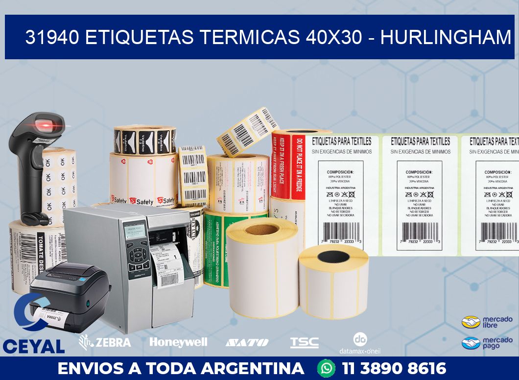 31940 ETIQUETAS TERMICAS 40X30 – HURLINGHAM