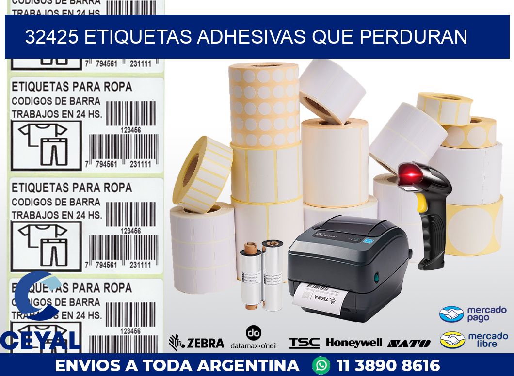 32425 ETIQUETAS ADHESIVAS QUE PERDURAN