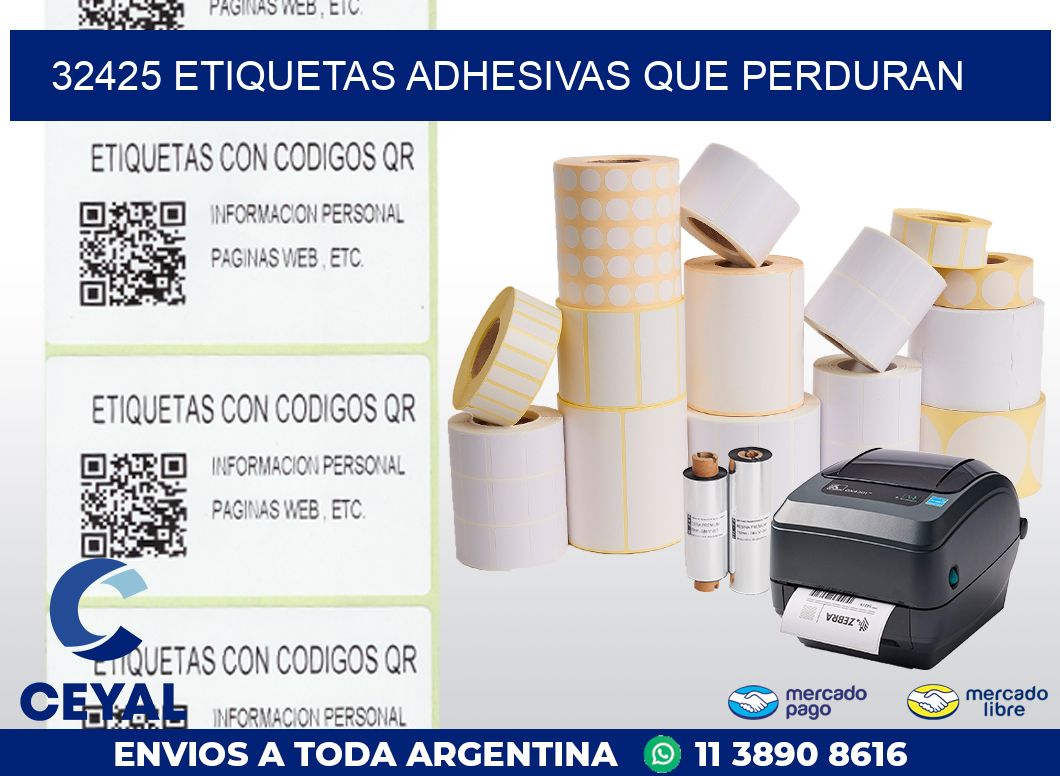 32425 ETIQUETAS ADHESIVAS QUE PERDURAN