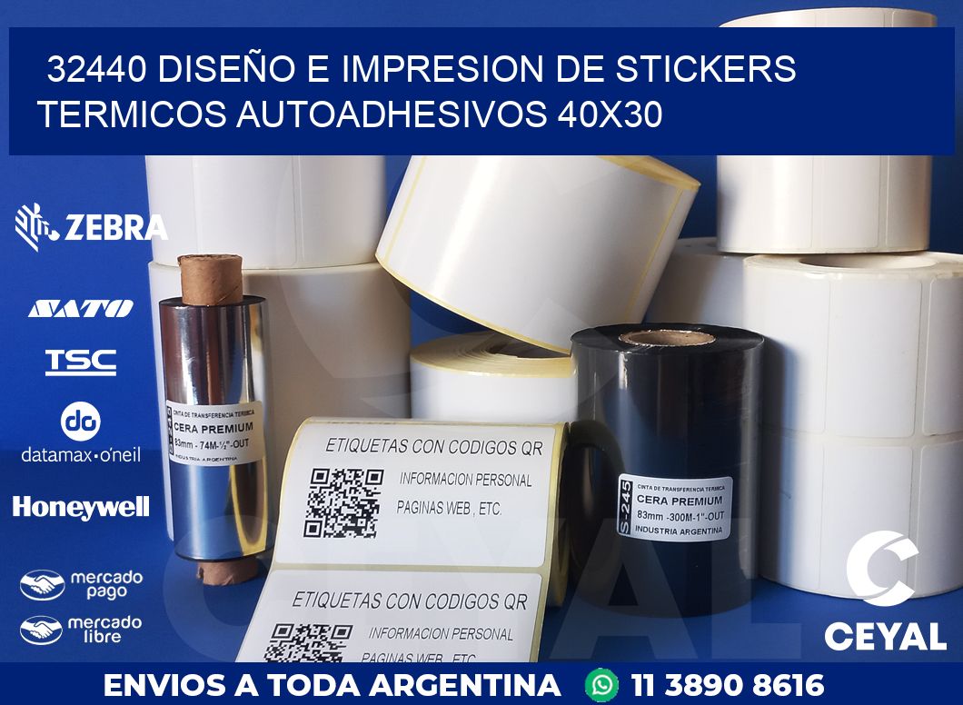 32440 DISEÑO E IMPRESION DE STICKERS TERMICOS AUTOADHESIVOS 40X30