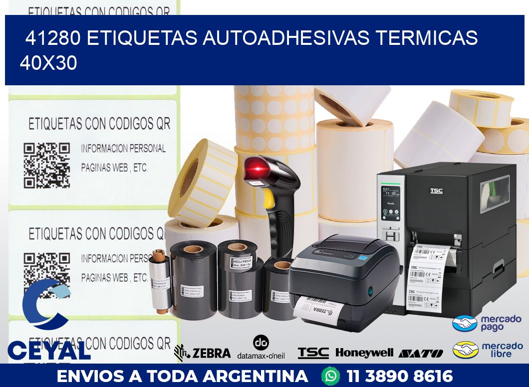 41280 ETIQUETAS AUTOADHESIVAS TERMICAS 40X30