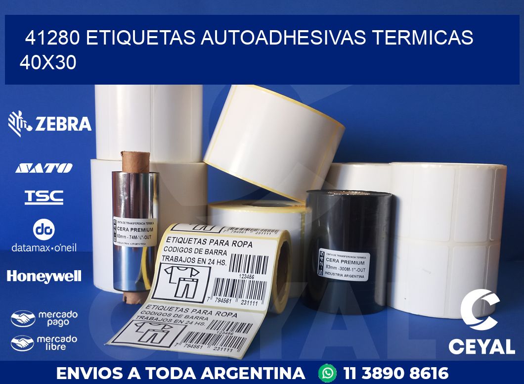 41280 ETIQUETAS AUTOADHESIVAS TERMICAS 40X30