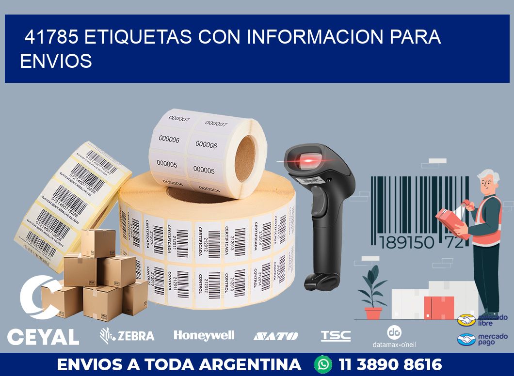 41785 ETIQUETAS CON INFORMACION PARA ENVIOS