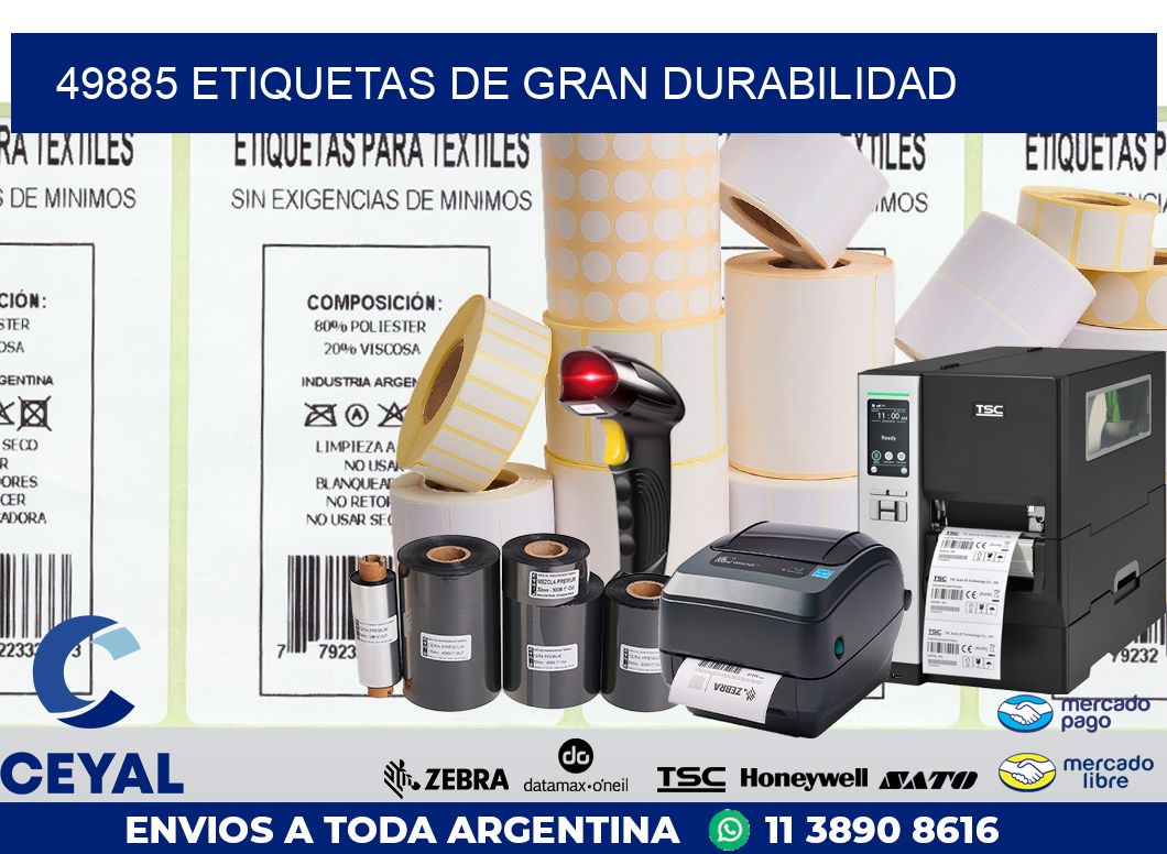 49885 ETIQUETAS DE GRAN DURABILIDAD