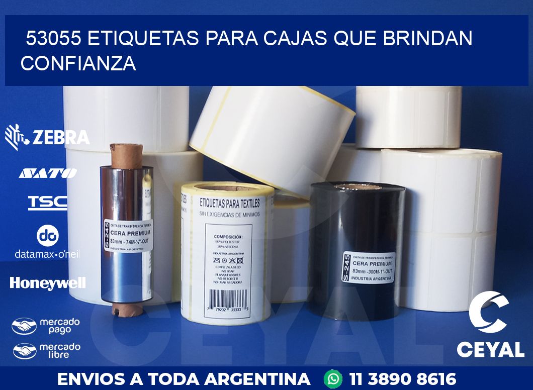 53055 ETIQUETAS PARA CAJAS QUE BRINDAN CONFIANZA