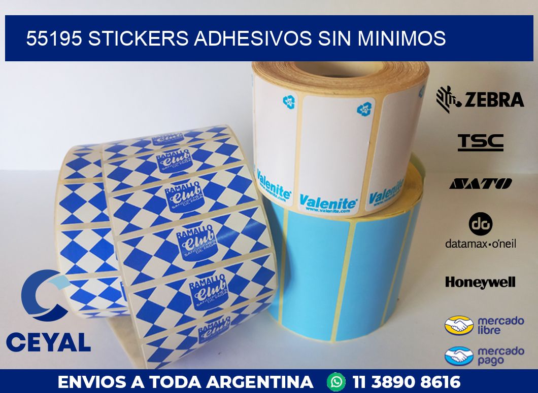 55195 STICKERS ADHESIVOS SIN MINIMOS