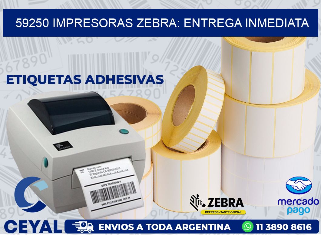 59250 IMPRESORAS ZEBRA: ENTREGA INMEDIATA