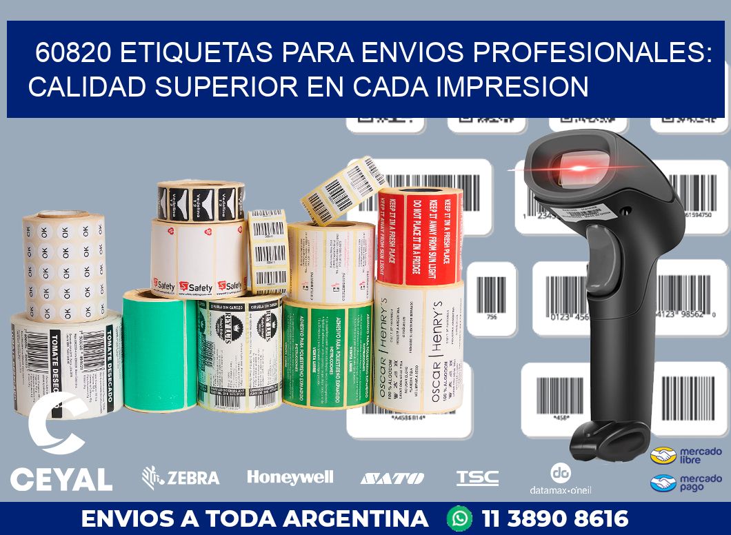 60820 ETIQUETAS PARA ENVIOS PROFESIONALES: CALIDAD SUPERIOR EN CADA IMPRESION