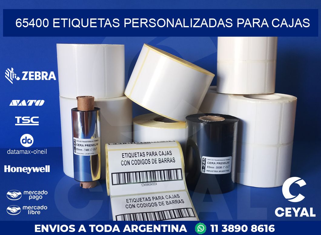 65400 ETIQUETAS PERSONALIZADAS PARA CAJAS