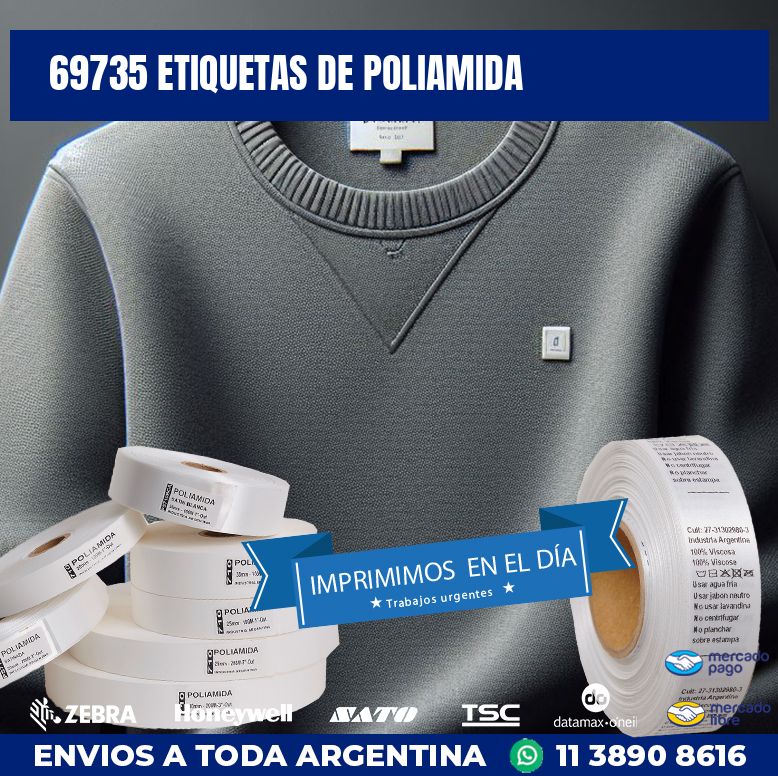69735 ETIQUETAS DE POLIAMIDA
