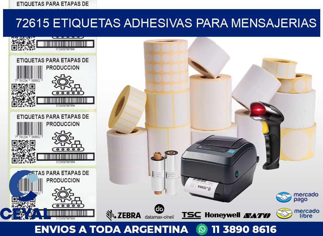 72615 ETIQUETAS ADHESIVAS PARA MENSAJERIAS
