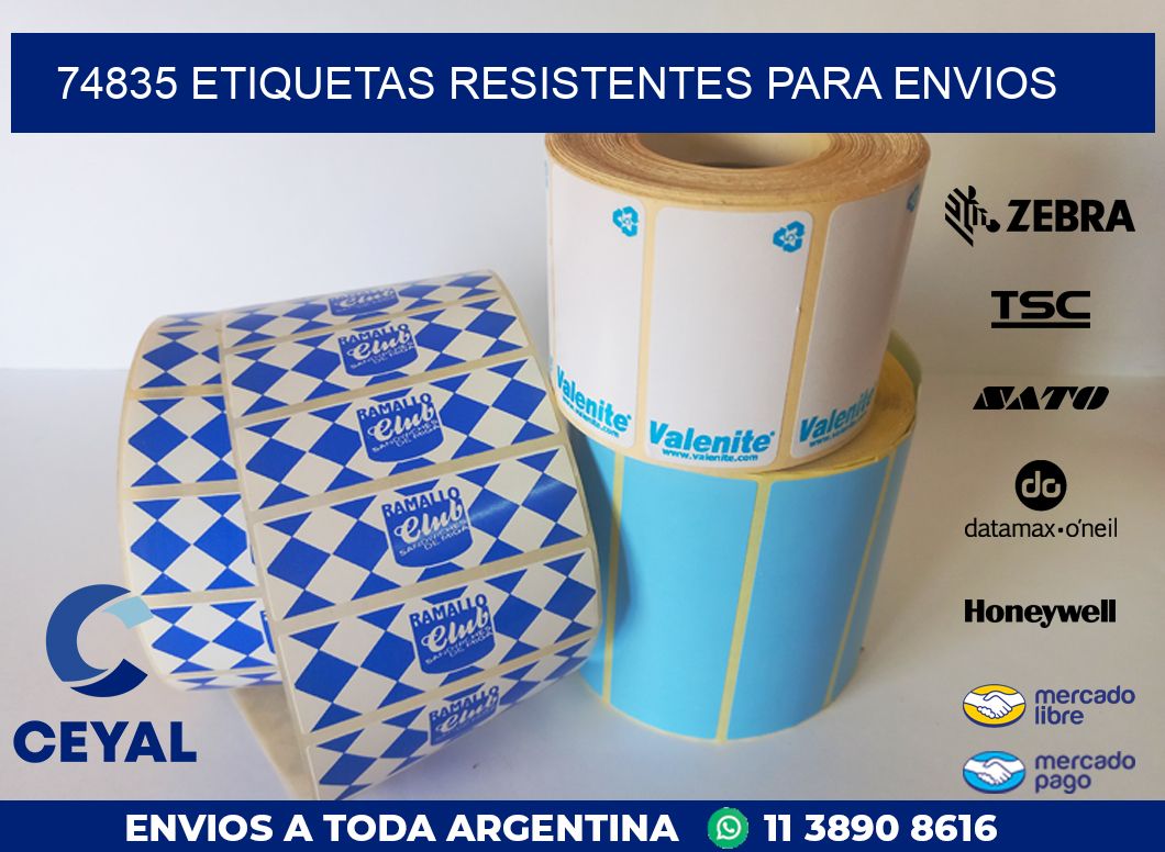 74835 ETIQUETAS RESISTENTES PARA ENVIOS