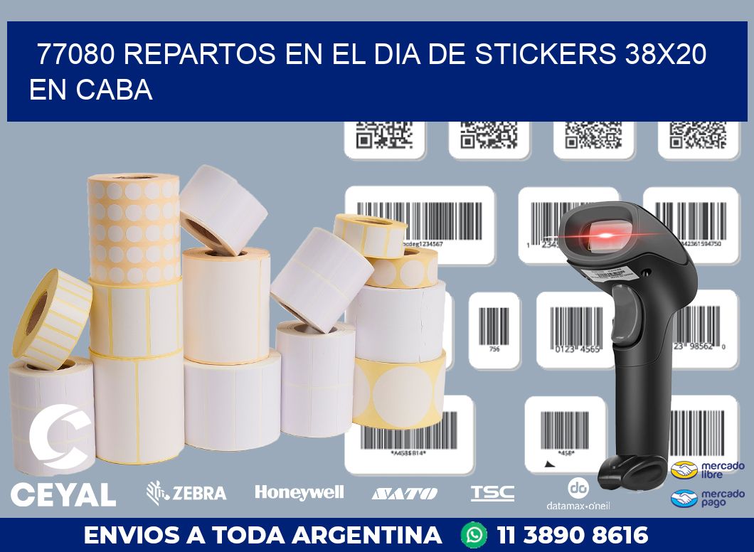 77080 REPARTOS EN EL DIA DE STICKERS 38X20 EN CABA