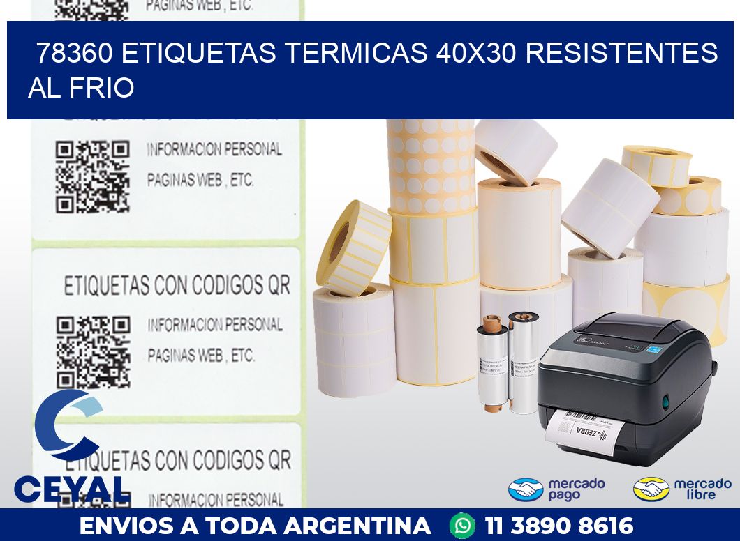 78360 ETIQUETAS TERMICAS 40X30 RESISTENTES AL FRIO