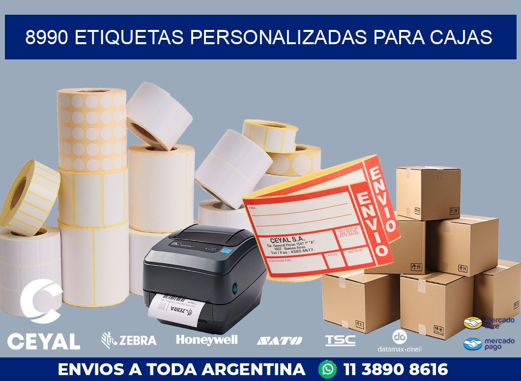 8990 ETIQUETAS PERSONALIZADAS PARA CAJAS