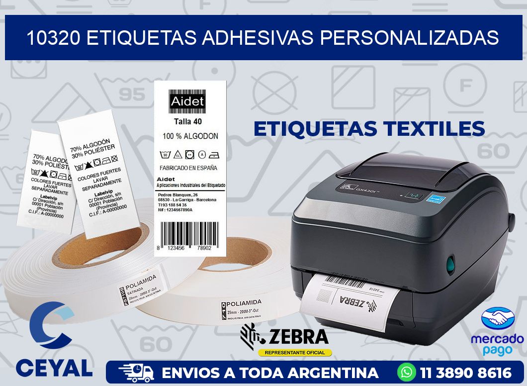 10320 ETIQUETAS ADHESIVAS PERSONALIZADAS