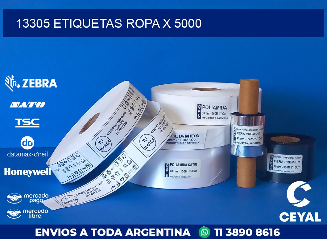 13305 ETIQUETAS ROPA X 5000
