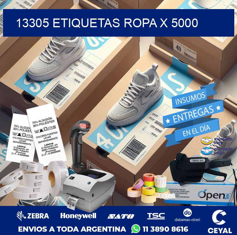13305 ETIQUETAS ROPA X 5000