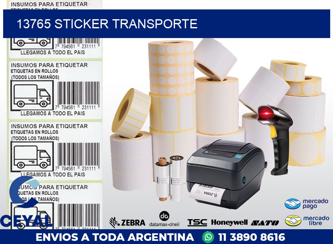 13765 STICKER TRANSPORTE