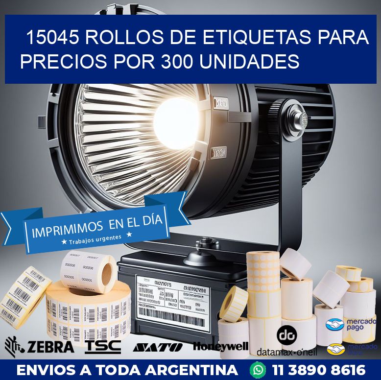 15045 ROLLOS DE ETIQUETAS PARA PRECIOS POR 300 UNIDADES