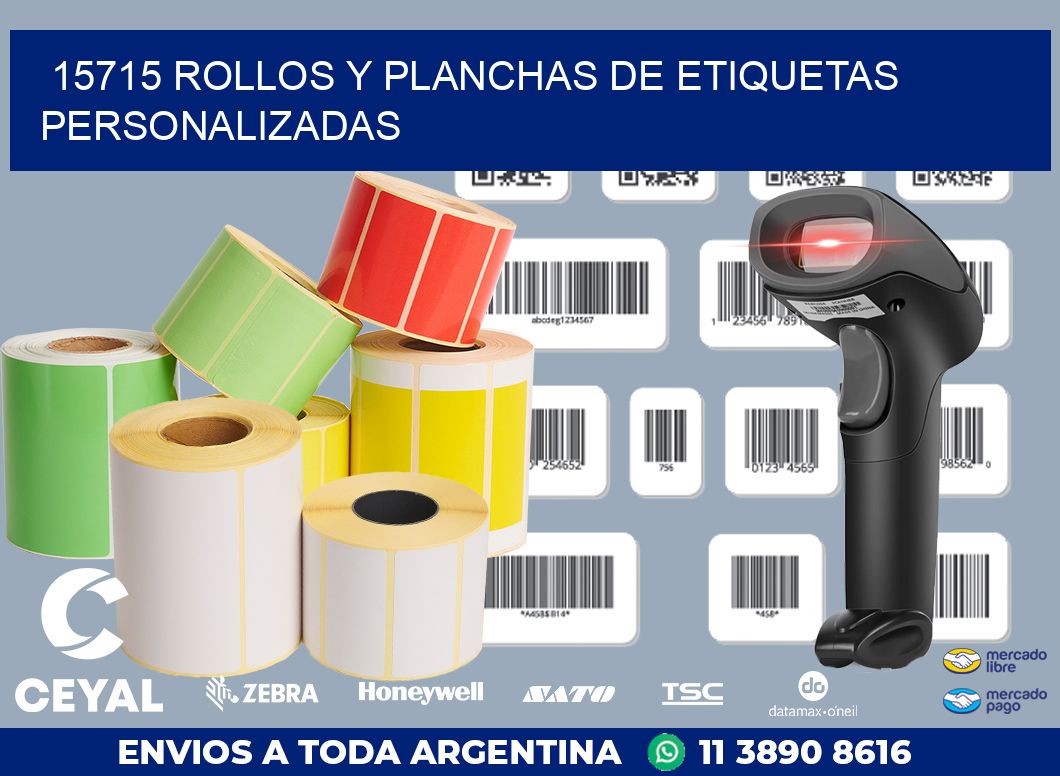15715 ROLLOS Y PLANCHAS DE ETIQUETAS PERSONALIZADAS