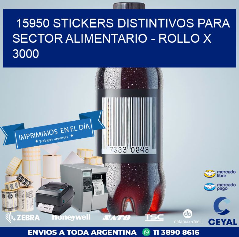 15950 STICKERS DISTINTIVOS PARA SECTOR ALIMENTARIO - ROLLO X 3000