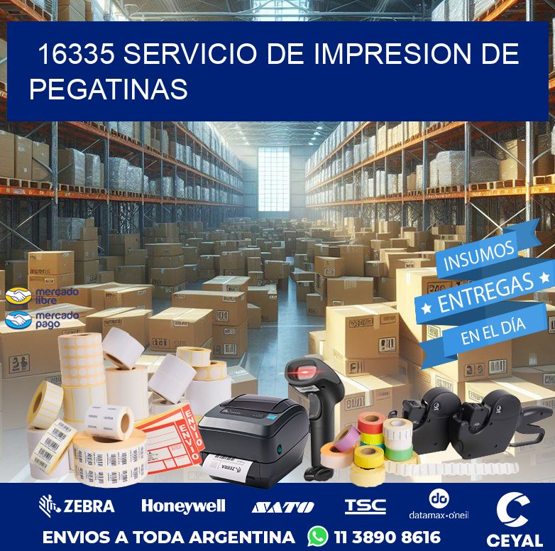 16335 SERVICIO DE IMPRESION DE PEGATINAS