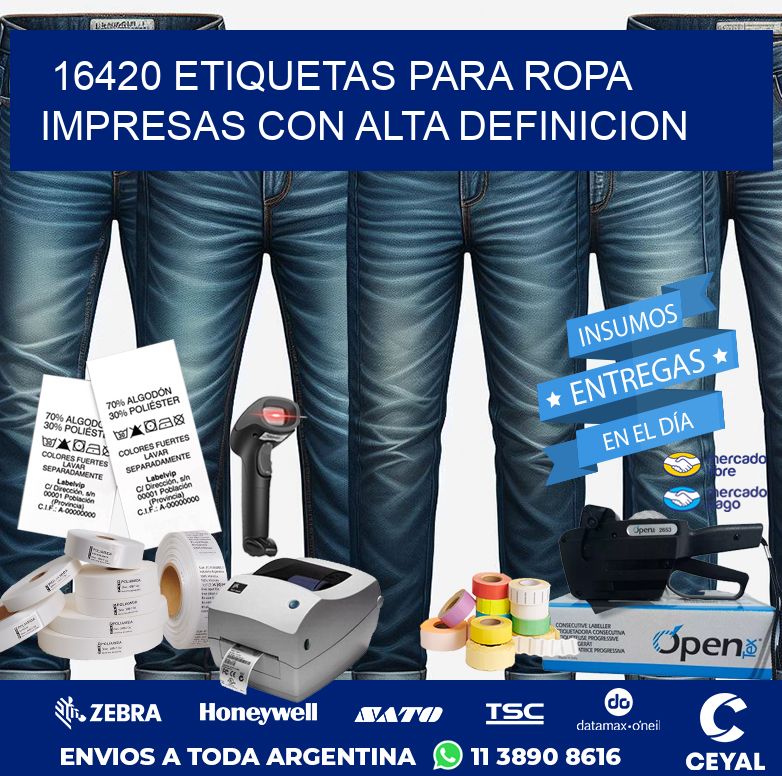 16420 ETIQUETAS PARA ROPA IMPRESAS CON ALTA DEFINICION