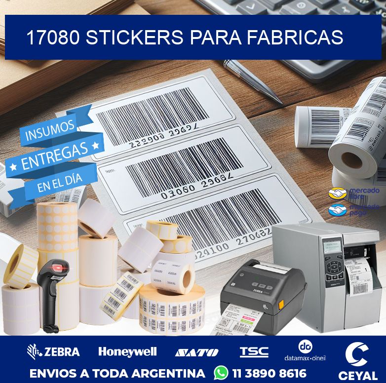 17080 STICKERS PARA FABRICAS