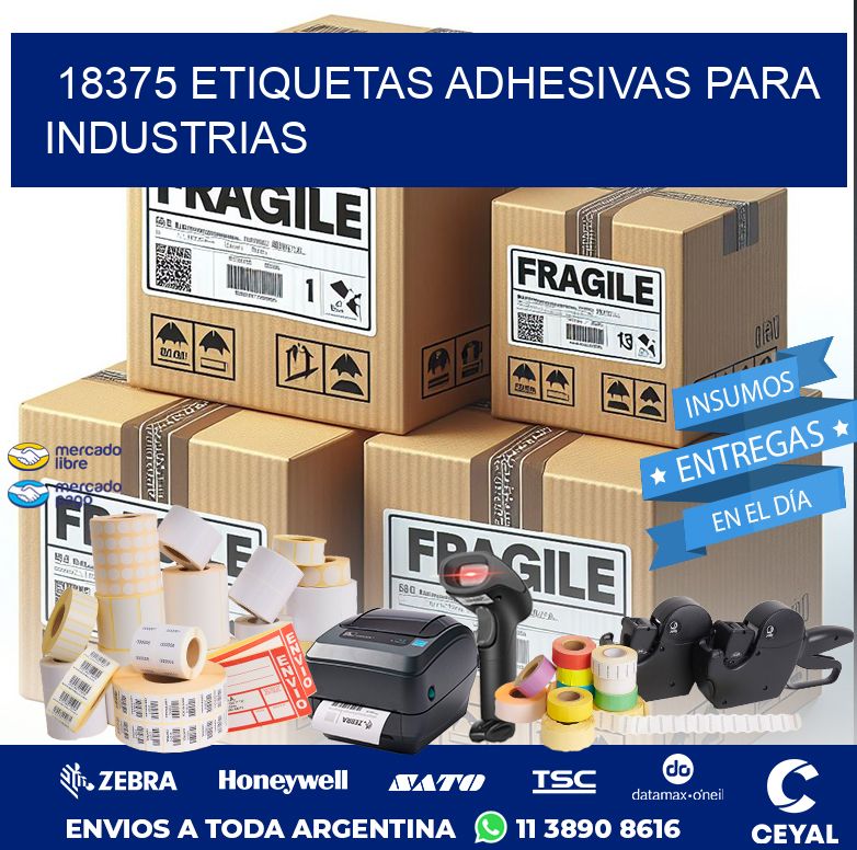 18375 ETIQUETAS ADHESIVAS PARA INDUSTRIAS