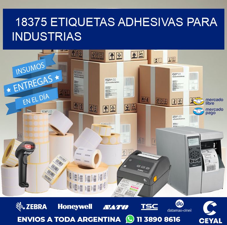 18375 ETIQUETAS ADHESIVAS PARA INDUSTRIAS