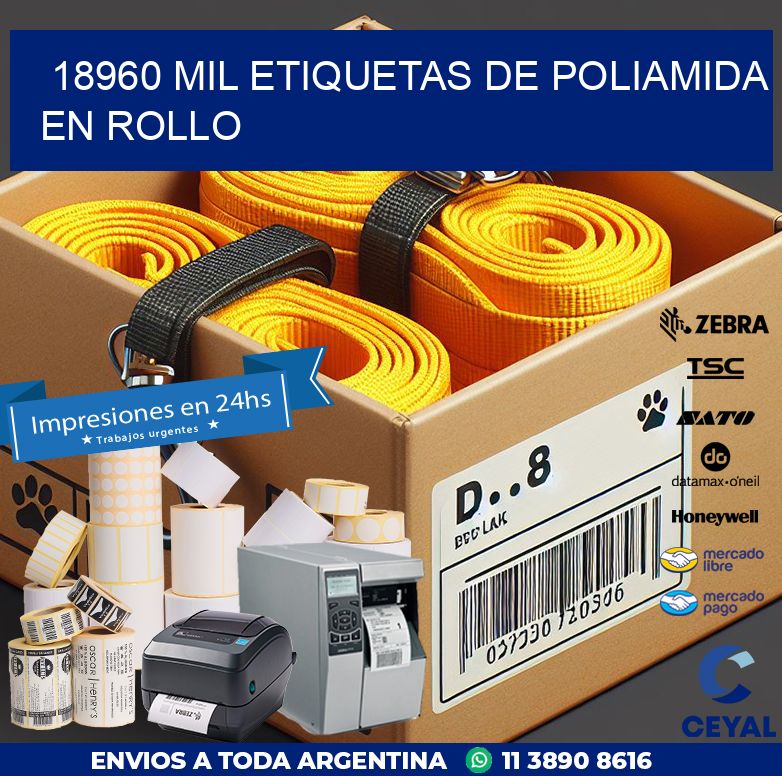 18960 MIL ETIQUETAS DE POLIAMIDA EN ROLLO