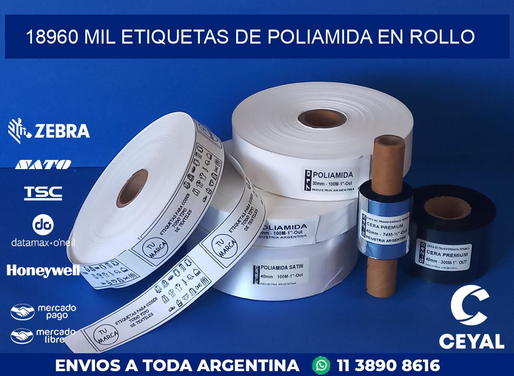 18960 MIL ETIQUETAS DE POLIAMIDA EN ROLLO