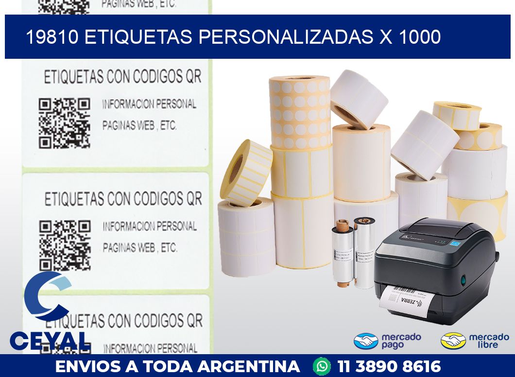 19810 ETIQUETAS PERSONALIZADAS X 1000